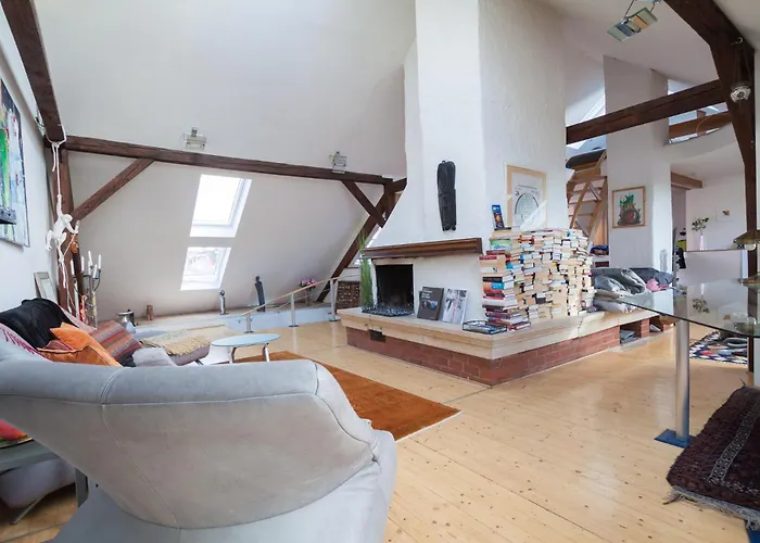 Romantisches Dach-Loft Im Zentrum Mit Terasse I 100Qm I Self Checkin *