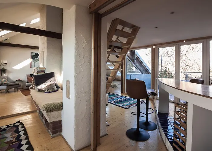 Romantisches Dach-Loft Im Zentrum Mit Terasse I 100Qm I Self Checkin